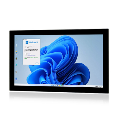 PC com painel de toque incorporado sem ventoinha de 21,5&quot; HMI Linux industrial PC com RS232/422/485
