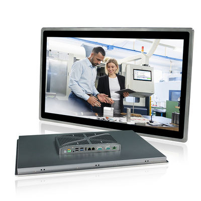 PC encaixado Fanless 24&quot; do toque de IOT I3 8145U Windows 10 RS232 VGA PCAP