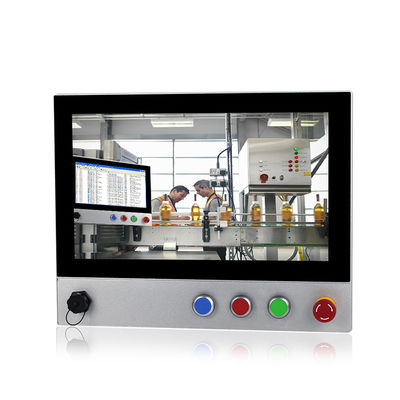 IP65 15,6” FHD conduziu a parada de emergência do PC do tela táctil da montagem do painel