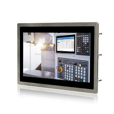 Visualização ótica de tela táctil industrial lavável 400cd/m2 encaixado de IP69K VGA DVI