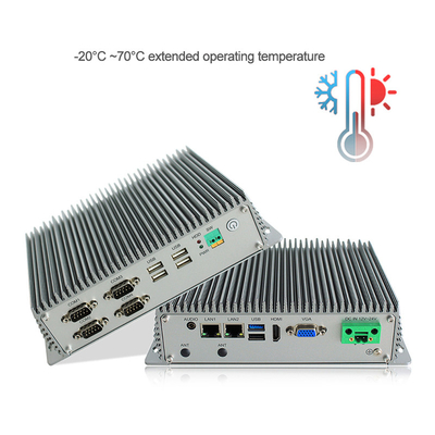 O PC encaixado industrial Fanless da caixa personalizou o núcleo do quadrilátero J1900