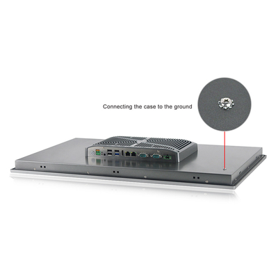 PC industrial Fanless Lan Pc Vesa Mount duplo do painel de toque 24&quot; 1920 x 1080