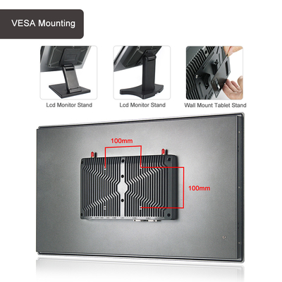 1920 x 1080 toque industrial Fanless da polegada PCAP do PC 24 do painel multi