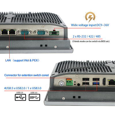 Categoria encaixada industrial TPM2.0 8o Gen Core I5 da polegada IP65 do PC 10 do painel de toque
