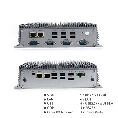 PC industrial Fanless de I7-8565U mini com WiFi Bluetooth opcional