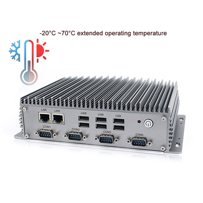 PC encaixado industrial Dual Core 2.1GHz da caixa do processador central de I3-8145U com 4 X RS232