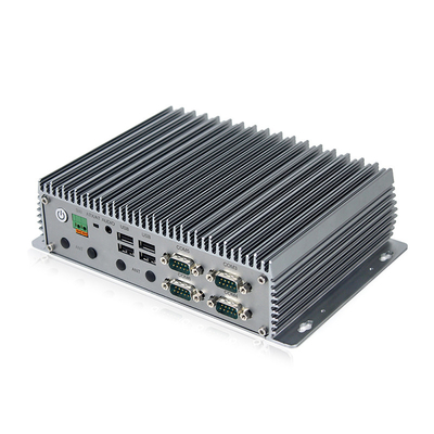 J6412 mini PC Fanless industrial de LAN Desktops Computer WIN10 LINUX RS232 RS485 do PC 3