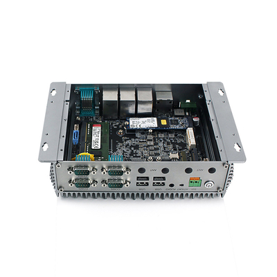 SSD encaixado Fanless 3xRJ45 Lan Linux de Mini Computer J6412 DDR4 M.2/Win10 pro