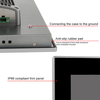 15&quot; 8o PC industrial Fanless capacitivo do painel de toque AIO do Gen I3 Linux multi
