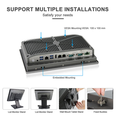 IP66 à prova d'água Touch Screen PC Windows 11 Pro Industrial Embedded PC com TPM 2.0