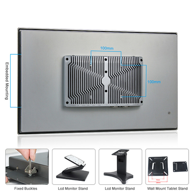 Painel industrial sem ventoinha de 21,5&quot; PC J6412 Intel Elkhart Lake tela de toque capacitiva