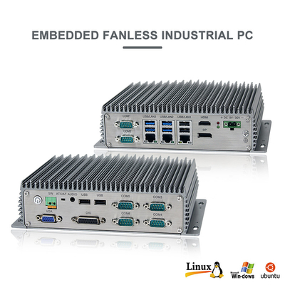 PC industrial 2*RS232 4*RS232/422/485 de Celeron J6412 Mini Embedded