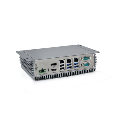 Mini PC Fanless industrial encaixado J6412 J1900 I3 I5 com 3*LAN 8*USB 6*COM