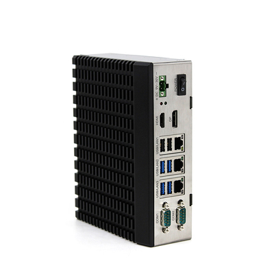 PC Fanless industrial do trilho do ruído mini com a liga de alumínio Shell de Windows10/11 8gb