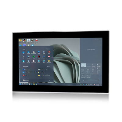 Tela panorâmico encaixado áspero IP65 Windows11 100*100 VESA Mounting do PC de 15,6 polegadas