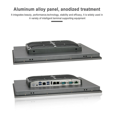 Industrial toda em um processador central J6412 X6425E encaixado Fanless do PC do painel de HMI