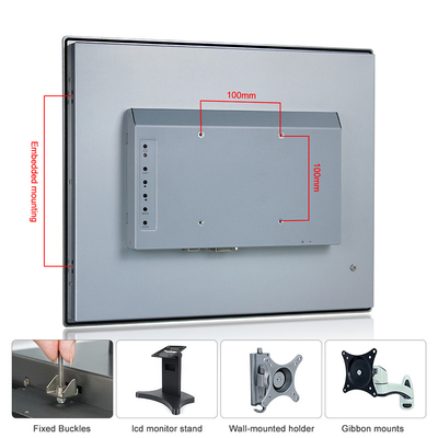 VESA Mounting 17&quot; monitor industrial da visualização ótica de tela táctil 1280 x 1024 10point PCAP