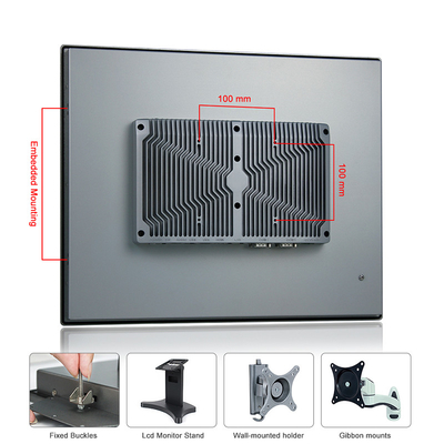 RS485 RS232 J6412 todo em um PC industrial toque capacitivo encaixado