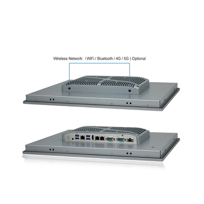 RS485 RS232 J6412 todo em um PC industrial toque capacitivo encaixado