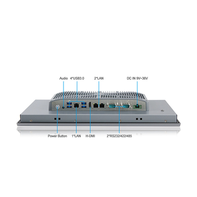 Industrial encaixado Fanless toda em um PC J1900 J6412 do écran sensível