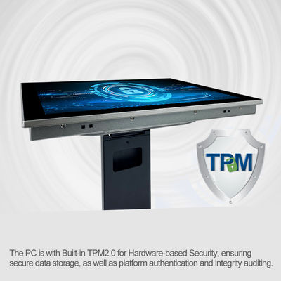 17 tensão áspera do PC TPM 2,0 RS232 RS422 RS485 9-36V do painel da polegada HMI