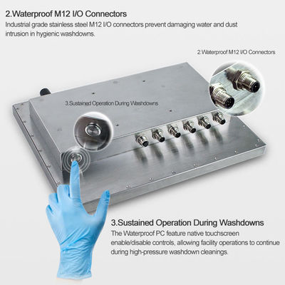 15 PC de aço inoxidável Fanless do painel da polegada IP69K 304 para a indústria alimentar