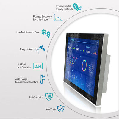 PC industrial do painel de 15inch I5 6200u Inox com uso do acondicionamento de alimentos do tela táctil