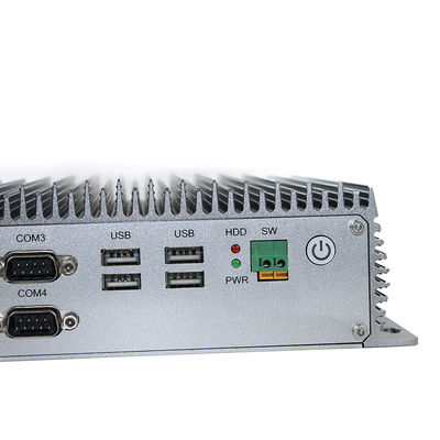 8o PC Fanless industrial da liga de alumínio do processador central mini, SSD I3 Fanless Mini Pc de MSATA 128G