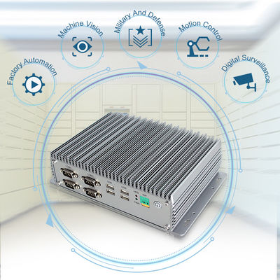 8o PC Fanless industrial da liga de alumínio do processador central mini, SSD I3 Fanless Mini Pc de MSATA 128G