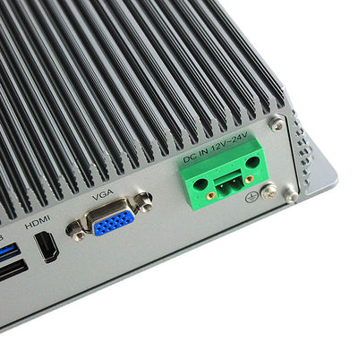 LAN Fanless 6 X USB 4 X RS232 do PC J1900 2 X de 15W X86 Mini Industrial Embedded Box
