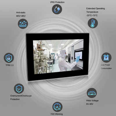 8o PC industrial compacto do painel de toque do Gen I7 fixado na parede com TPM2.0