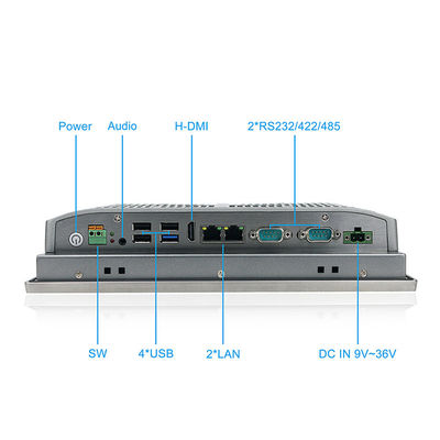 Hmi encaixou o PC de aço inoxidável industrial do painel com GPIO