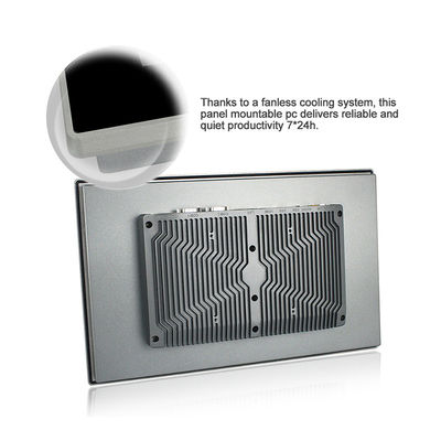 Lan industrial 4 USB 3,0 do tela panorâmico 2 do PC da montagem do painel 600Cd 15,6