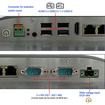 PC industrial largo do painel de toque do ângulo 4G WiFi Bluetooth monitor áspero do tela táctil de 17,3 polegadas