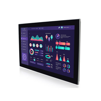 21,5&quot; à prova de intempéries 24v Lan Pc Panel Touch Screen duplo industrial Fanless