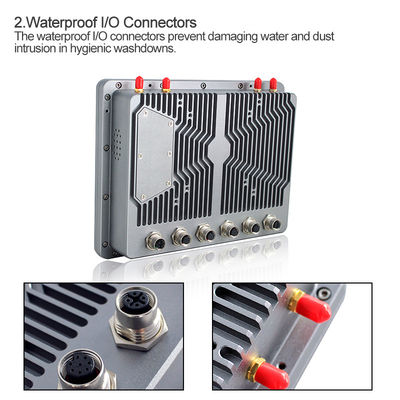 GPIO o PC industrial IP66 do painel de toque de Linux de 8 polegadas selou completamente Resistive para o veículo