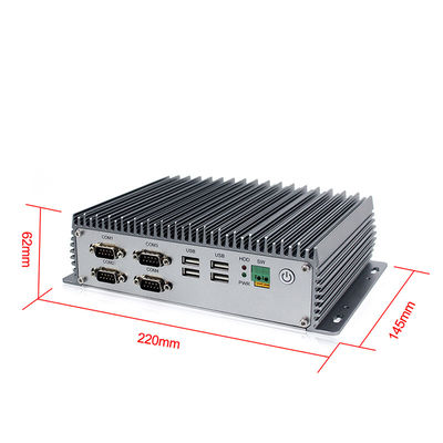 PC industrial do trilho do ruído de Intel I7 4g Lte, X86 Rs232 Rs485 Windows 8 Mini Pc