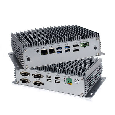 Intel I5 encaixou o porto duplo de COM de Lan With Rs 232 do mini computador industrial Fanless do PC