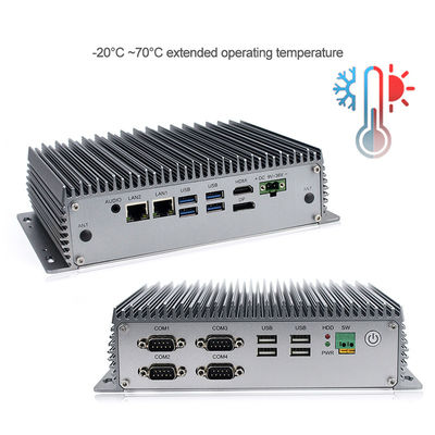 Intel I5 encaixou o porto duplo de COM de Lan With Rs 232 do mini computador industrial Fanless do PC