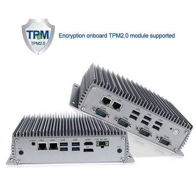 PC Fanless industrial de Rs485 I7 8565U mini, I7 Fanless encaixado Mini Pc