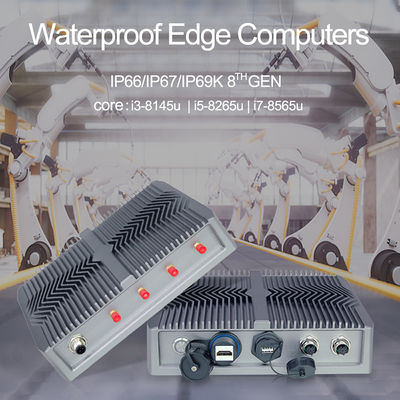 O PC industrial de RS232 Windows, I7 8565U encaixou PC Fanless das soluções do computador o micro