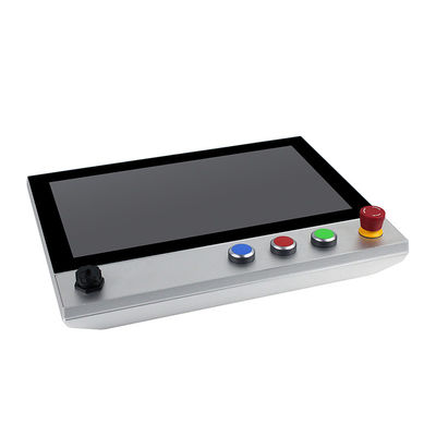IP65 15,6” FHD conduziu a parada de emergência do PC do tela táctil da montagem do painel