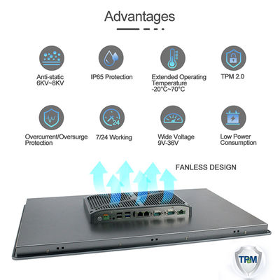 geração Ip66 Front Waterproof do PC do painel de 1000nits I7 HMI 8a