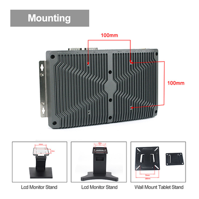 A liga encaixada Fanless Shell J1900 1.5A do PC da caixa RS232 encaixou Mini Pc