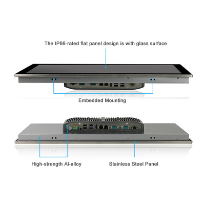 Toque de aço inoxidável RS485 IP65 do PC PCAP do painel de Windows 10 para a automatização industrial