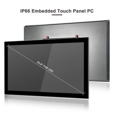 Qualidade PC industrial Fanless Lan Pc Vesa Mount duplo do painel de toque 24" 1920 x 1080 fábrica